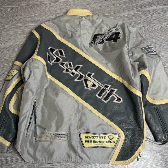 Vintage Schott NYC 04 Leather Jacket Racing Men's Streetwear Preowned Sz XL Mens - Picture 2 of 16